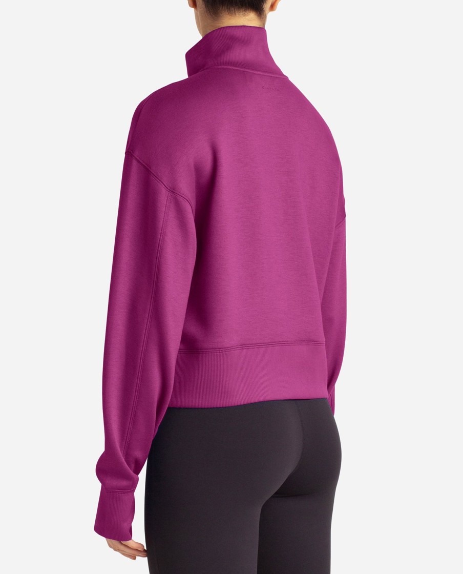 Women DANSKIN Jackets + Pullovers | Scuba Corset Half-Zip