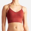 Women DANSKIN | 3-Pack Seamless Rib Longline With Bungee Pullover Bralette Rust Ruins Multi