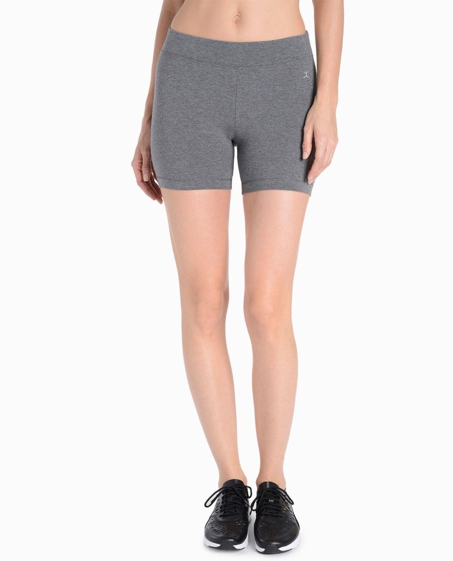 Dance DANSKIN Bottoms | Essentials Five Inch Bike Short Charcoal Grey Heather